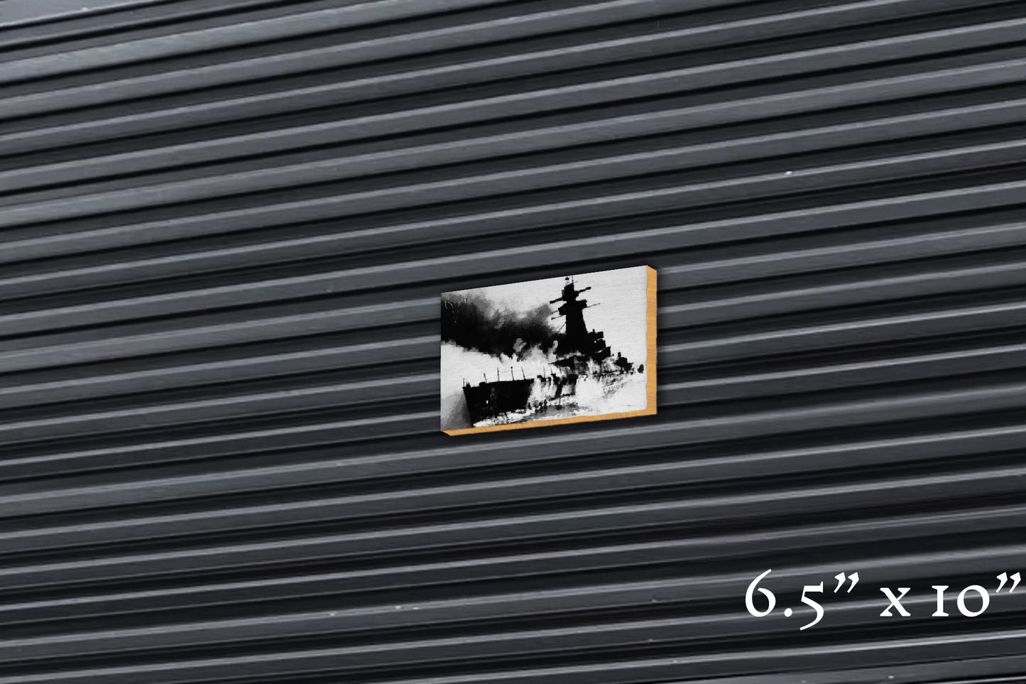 Burning Waters - Wood Print