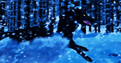 A Frozen Hunt - Metal Print