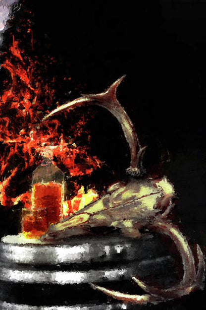 Fireside Reflections - Metal Print