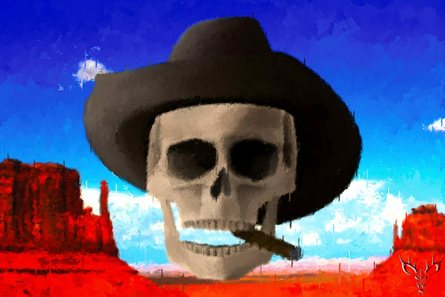 Western Skies and Sand - Metal Print