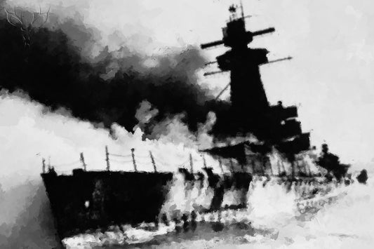 Burning Waters - Wood Print