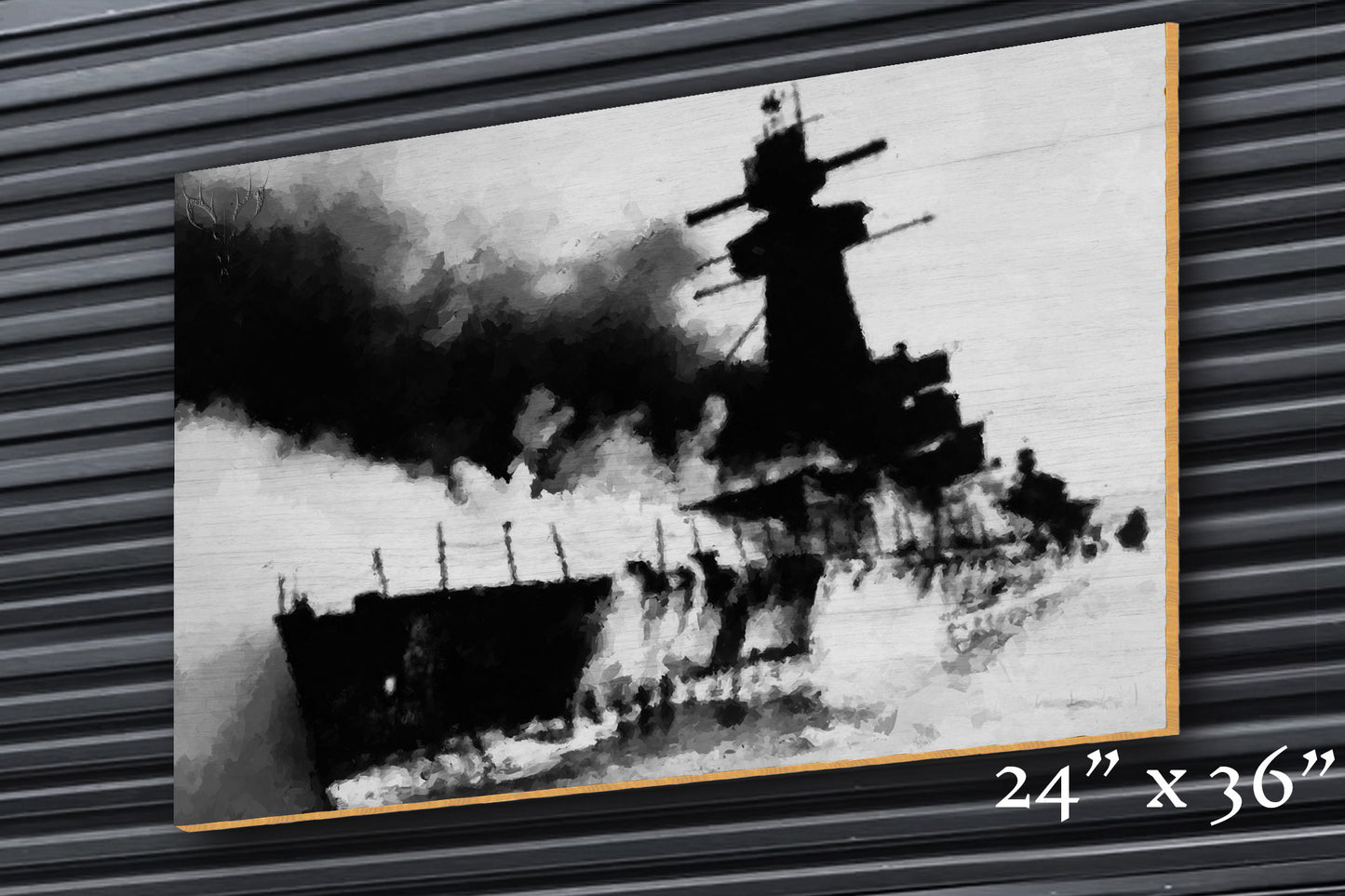 Burning Waters - Wood Print