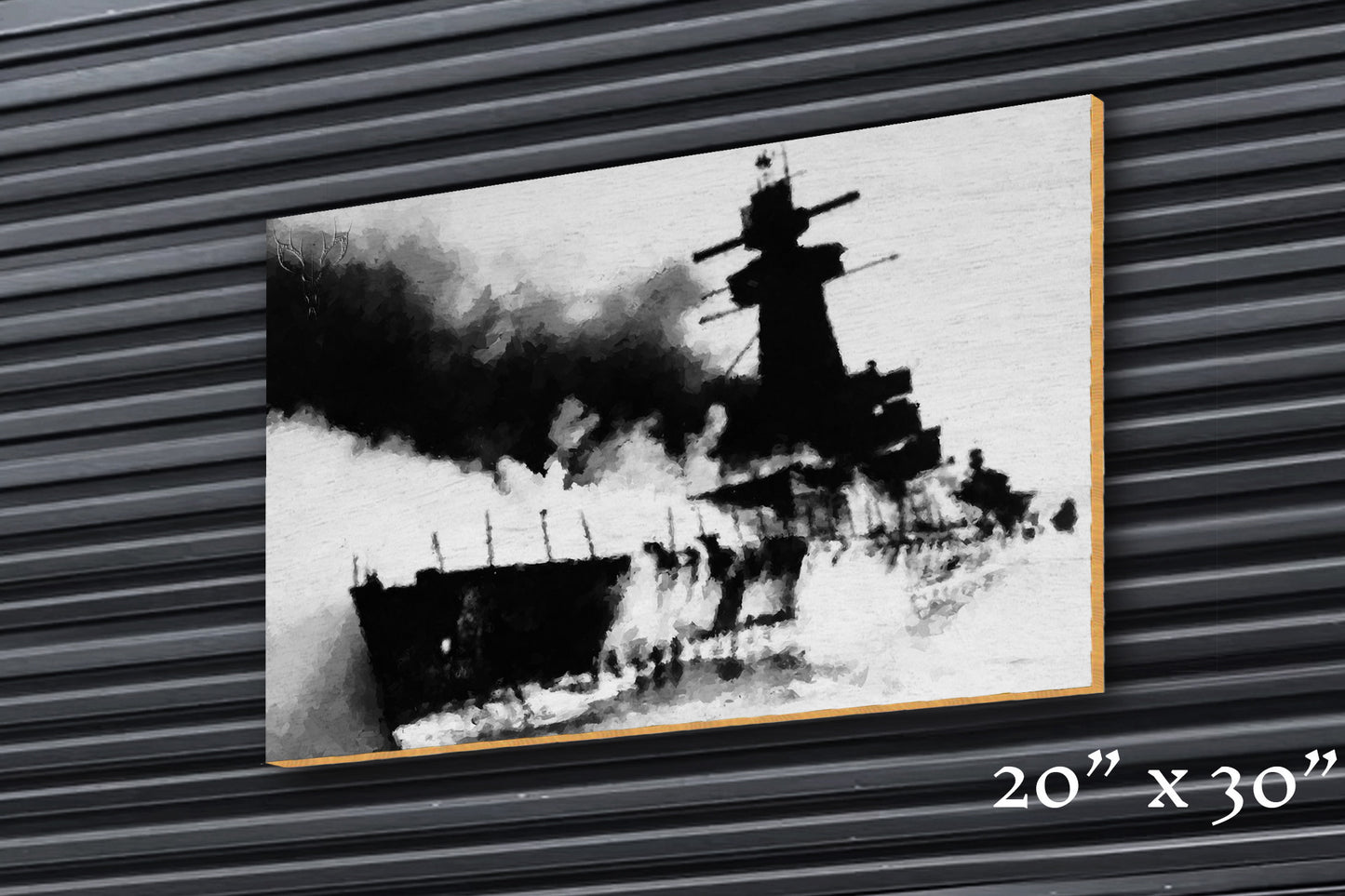 Burning Waters - Wood Print