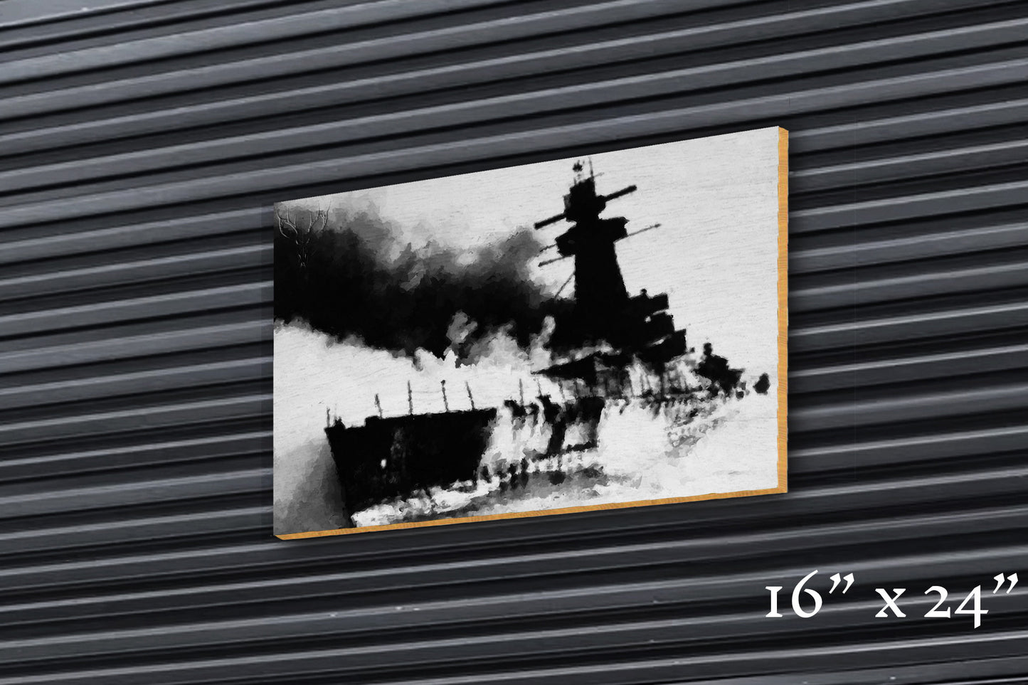 Burning Waters - Wood Print