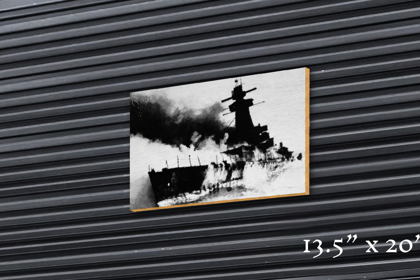 Burning Waters - Wood Print