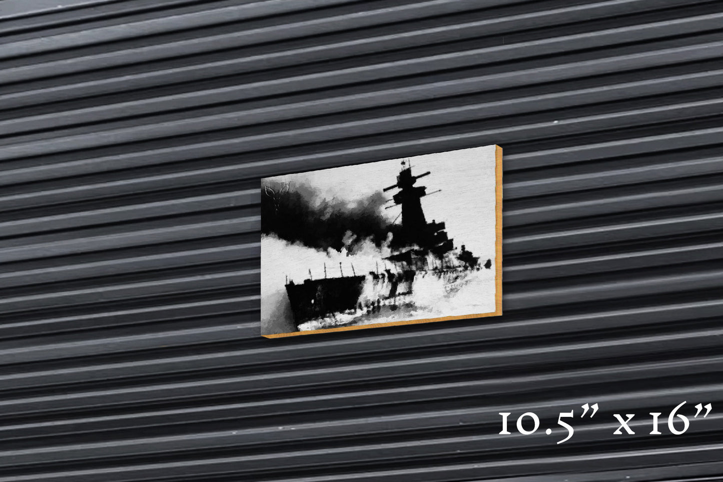 Burning Waters - Wood Print