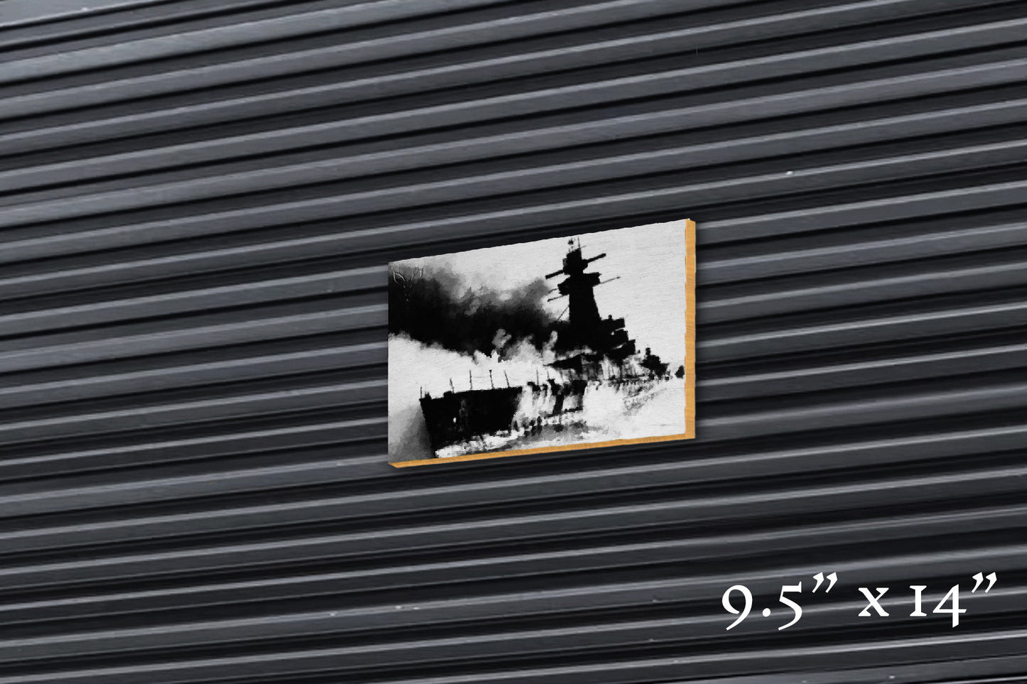 Burning Waters - Wood Print