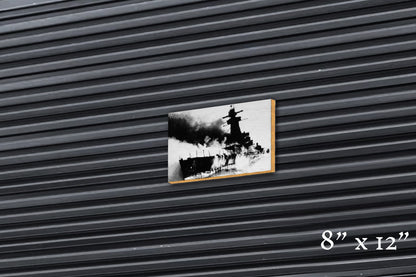 Burning Waters - Wood Print