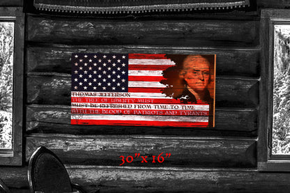 Wise Words of Thomas Jefferson - Wood Print