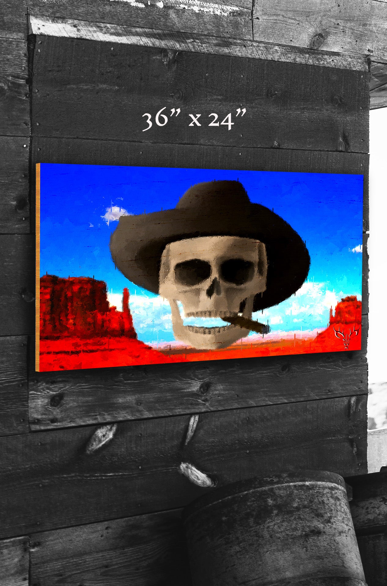 Western Skies and Sand - Wood Print