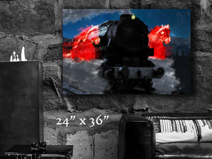 Ride of the Iron Horses - Canvas Print