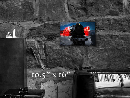 Ride of the Iron Horses - Wood Print