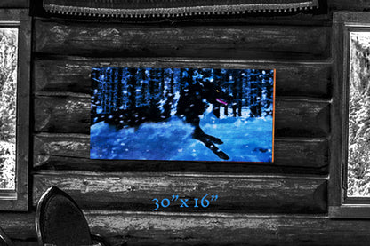 A Frozen Hunt - Wood Print