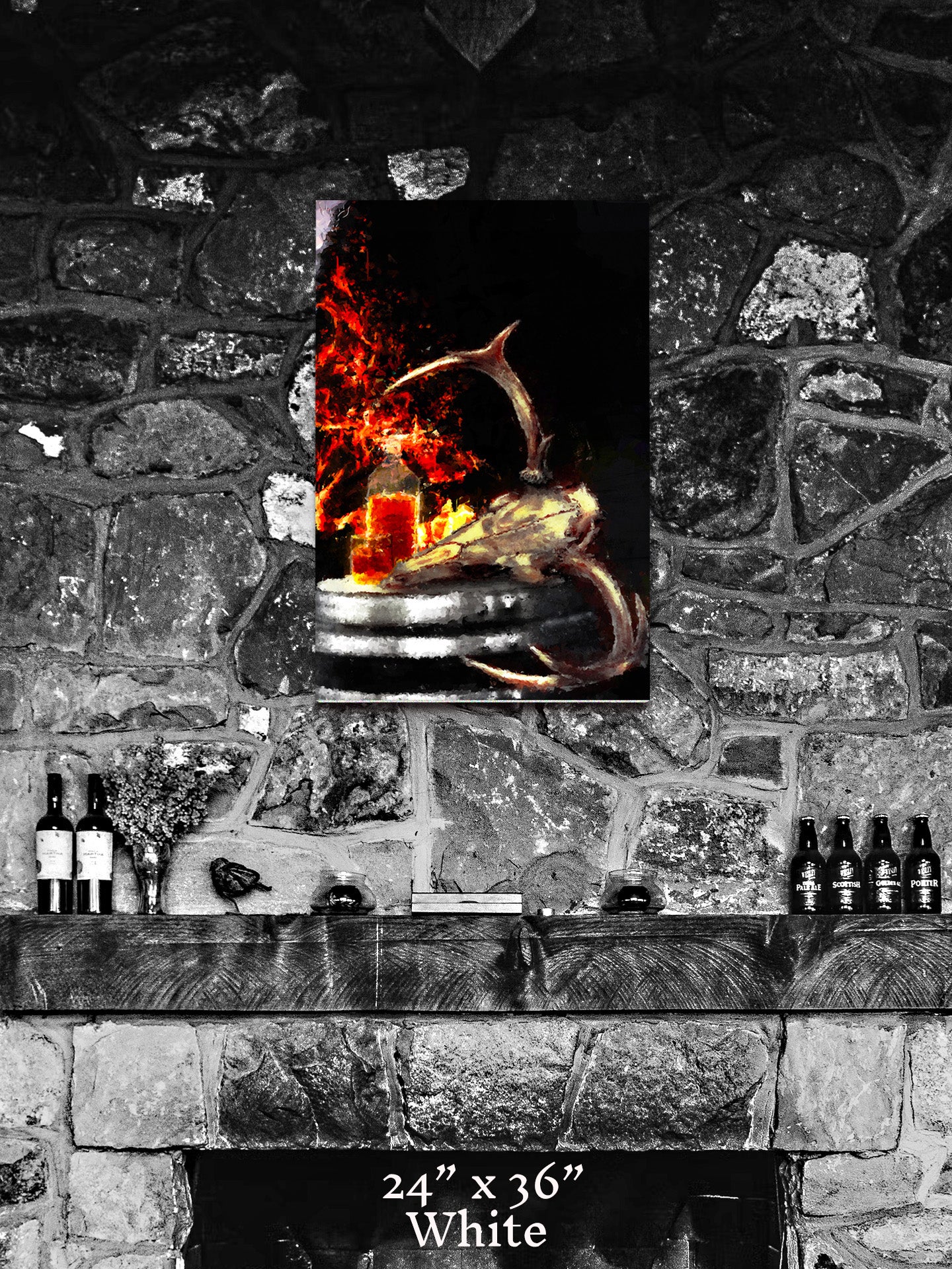 Fireside Reflections - Canvas Print