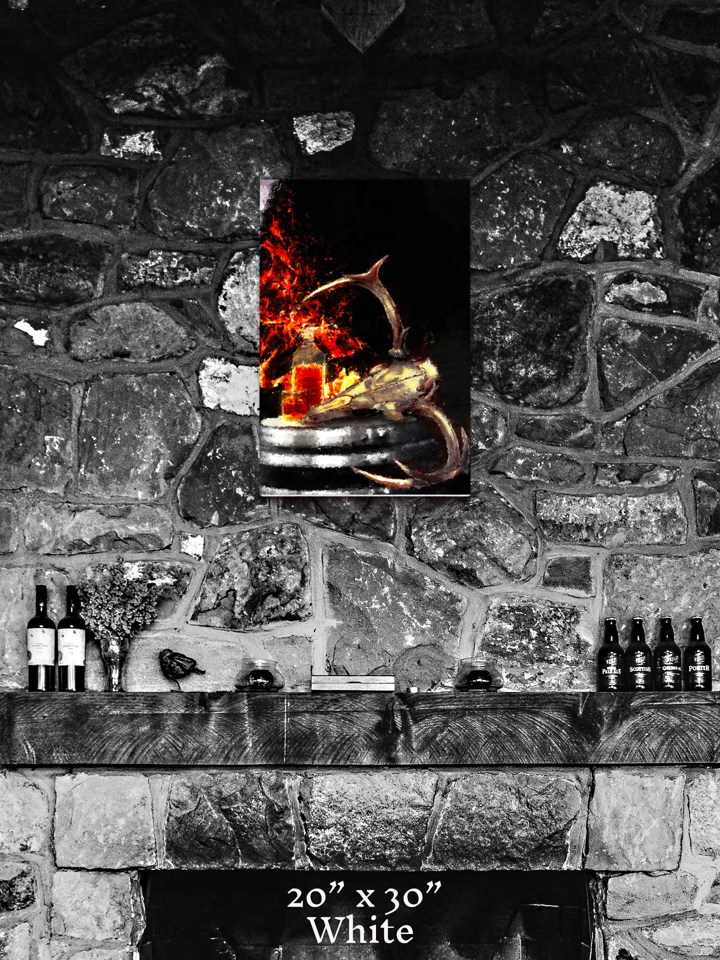 Fireside Reflections - Canvas Print