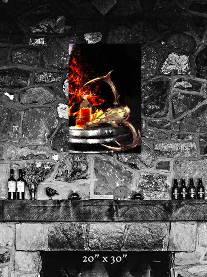 Fireside Reflections - Metal Print