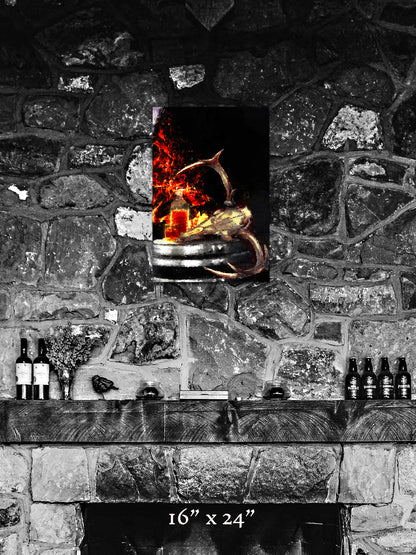 Fireside Reflections - Metal Print