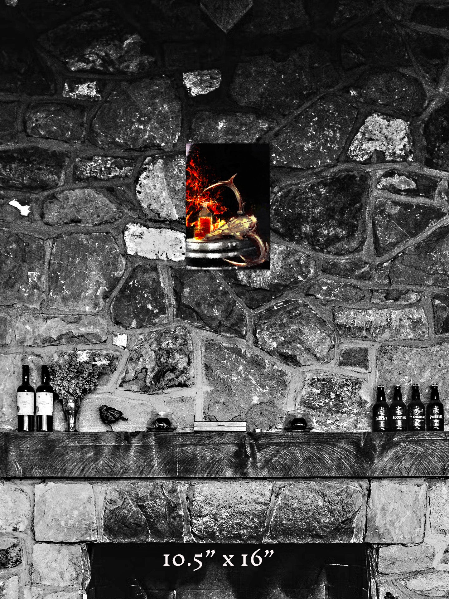 Fireside Reflections - Metal Print