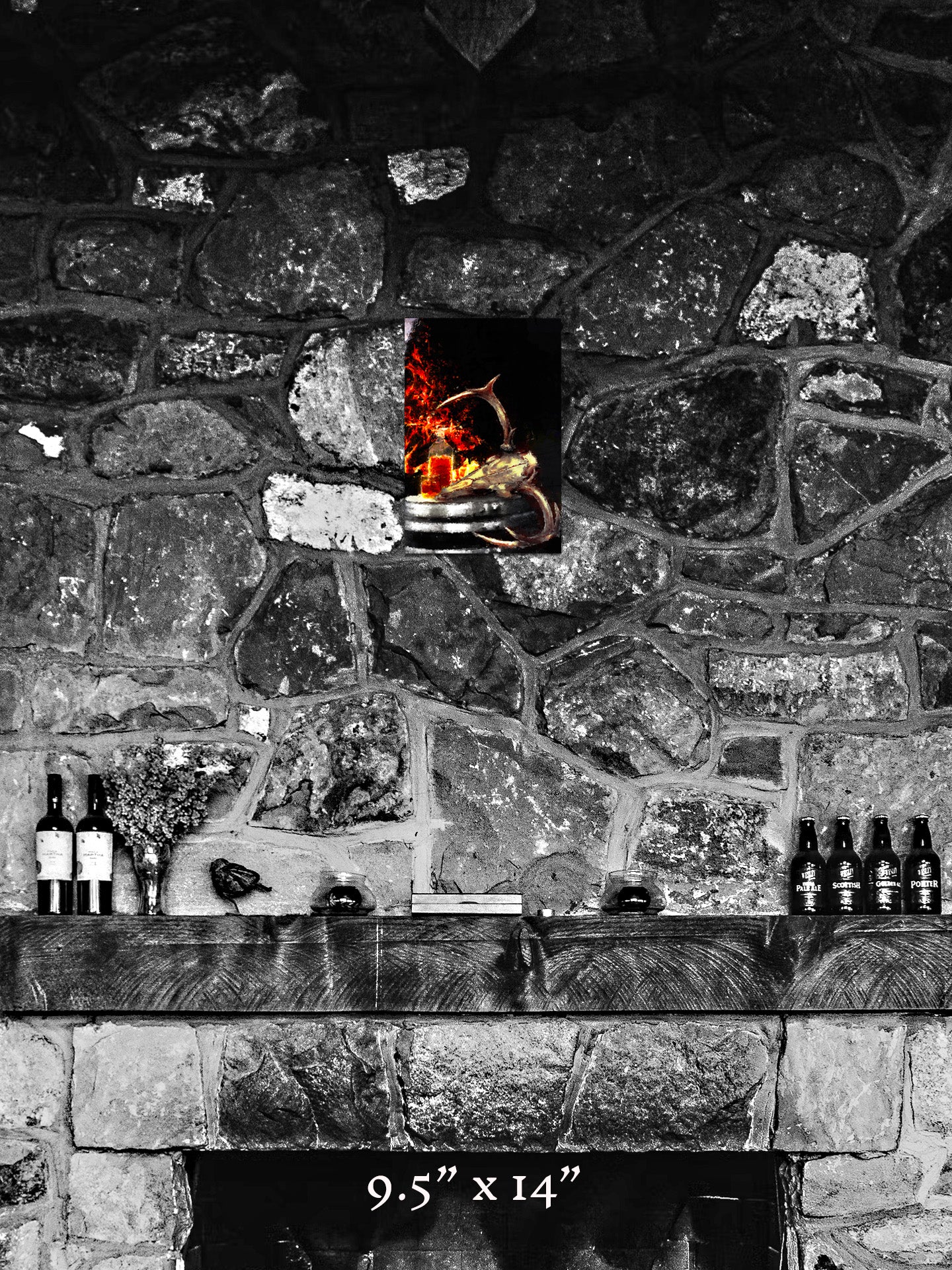 Fireside Reflections - Metal Print