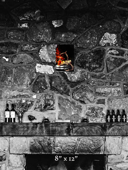 Fireside Reflections - Metal Print