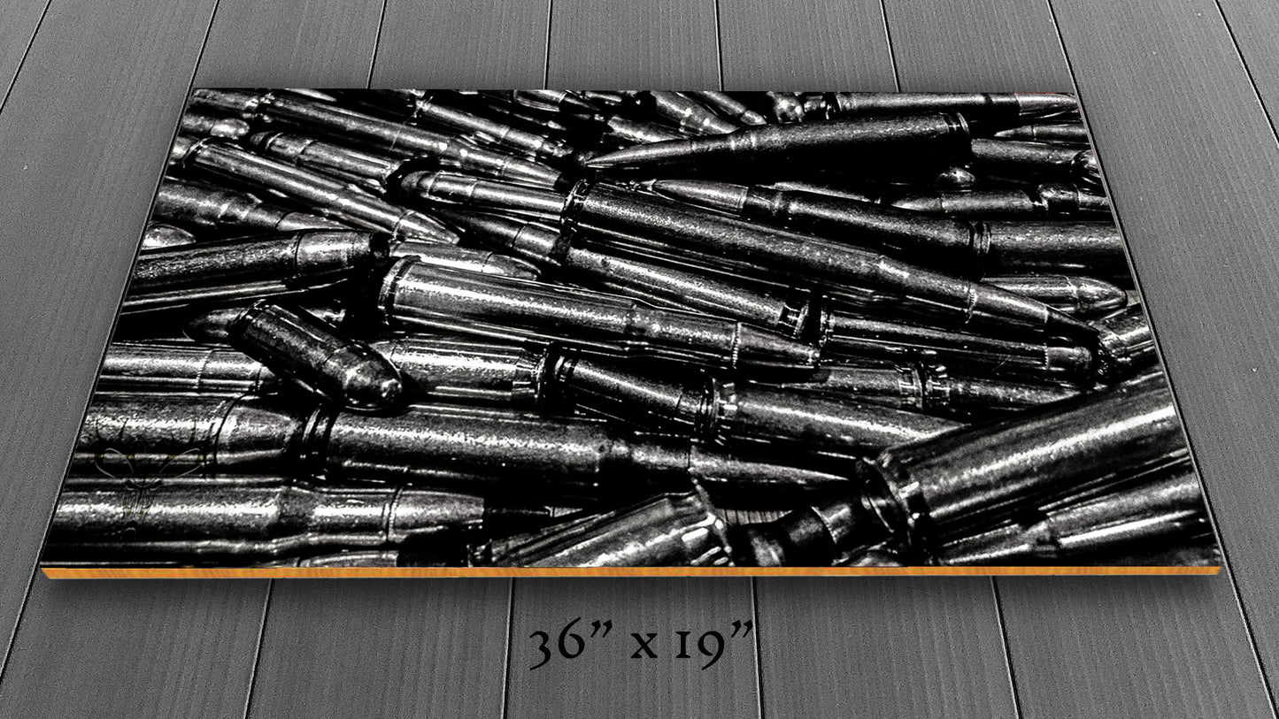 Precious Metals - Black and White - Wood Print