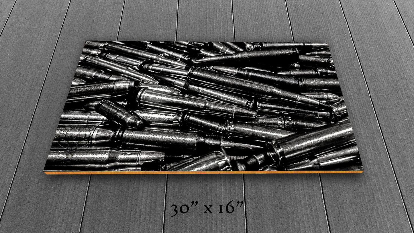 Precious Metals - Black and White - Wood Print