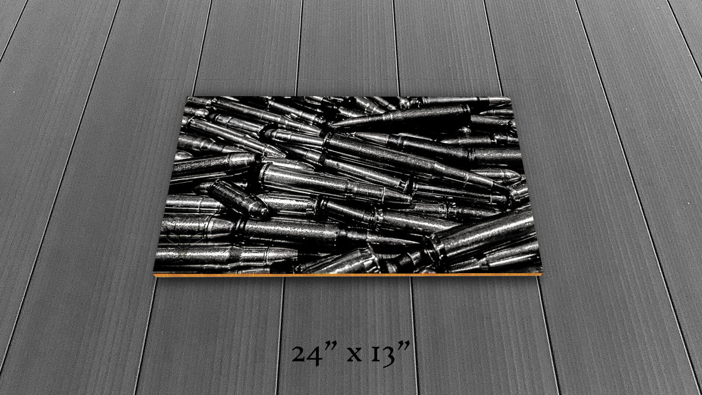 Precious Metals - Black and White - Wood Print