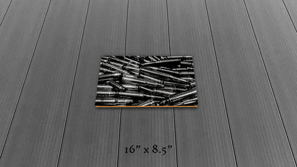 Precious Metals - Black and White - Wood Print