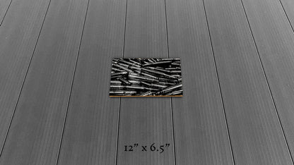 Precious Metals - Black and White - Wood Print