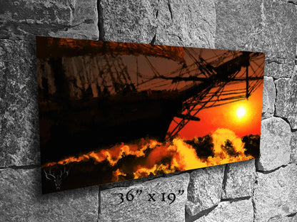 Masts O'er the Horizon - Metal Print