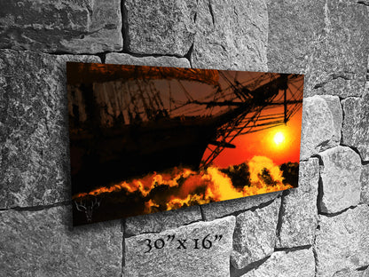 Masts O'er the Horizon - Metal Print