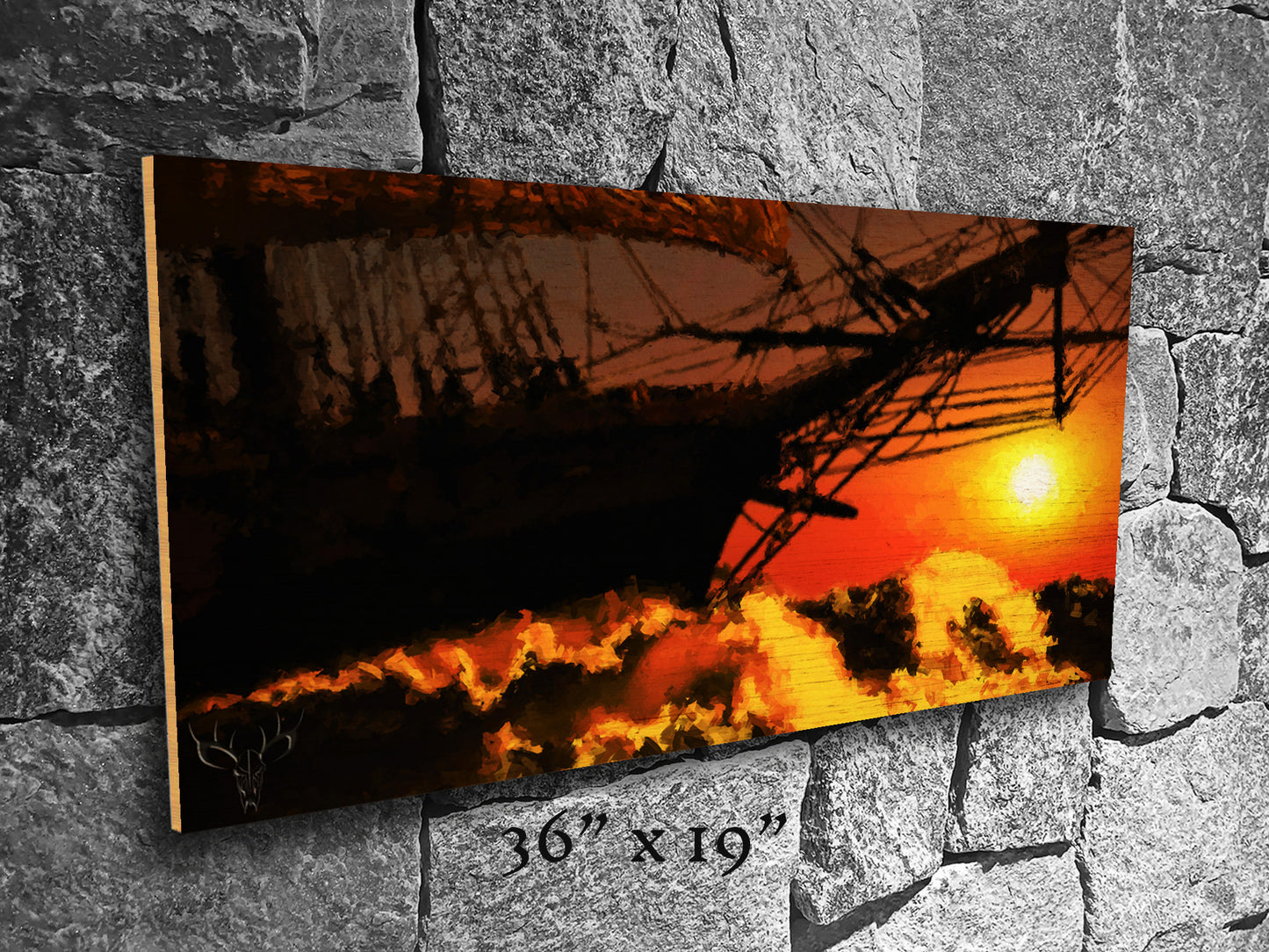 Masts O'er the Horizon - Wood Print