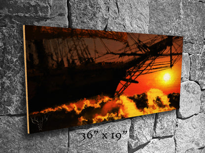 Masts O'er the Horizon - Wood Print