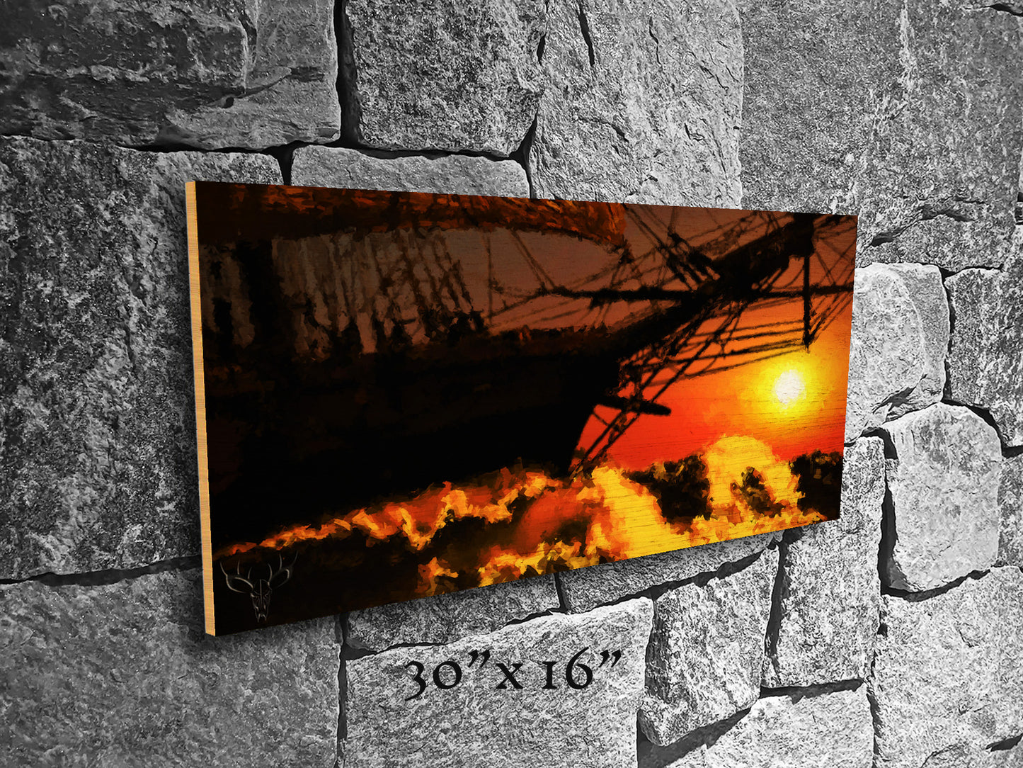 Masts O'er the Horizon - Wood Print