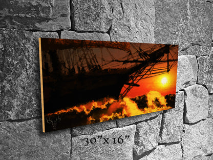 Masts O'er the Horizon - Wood Print