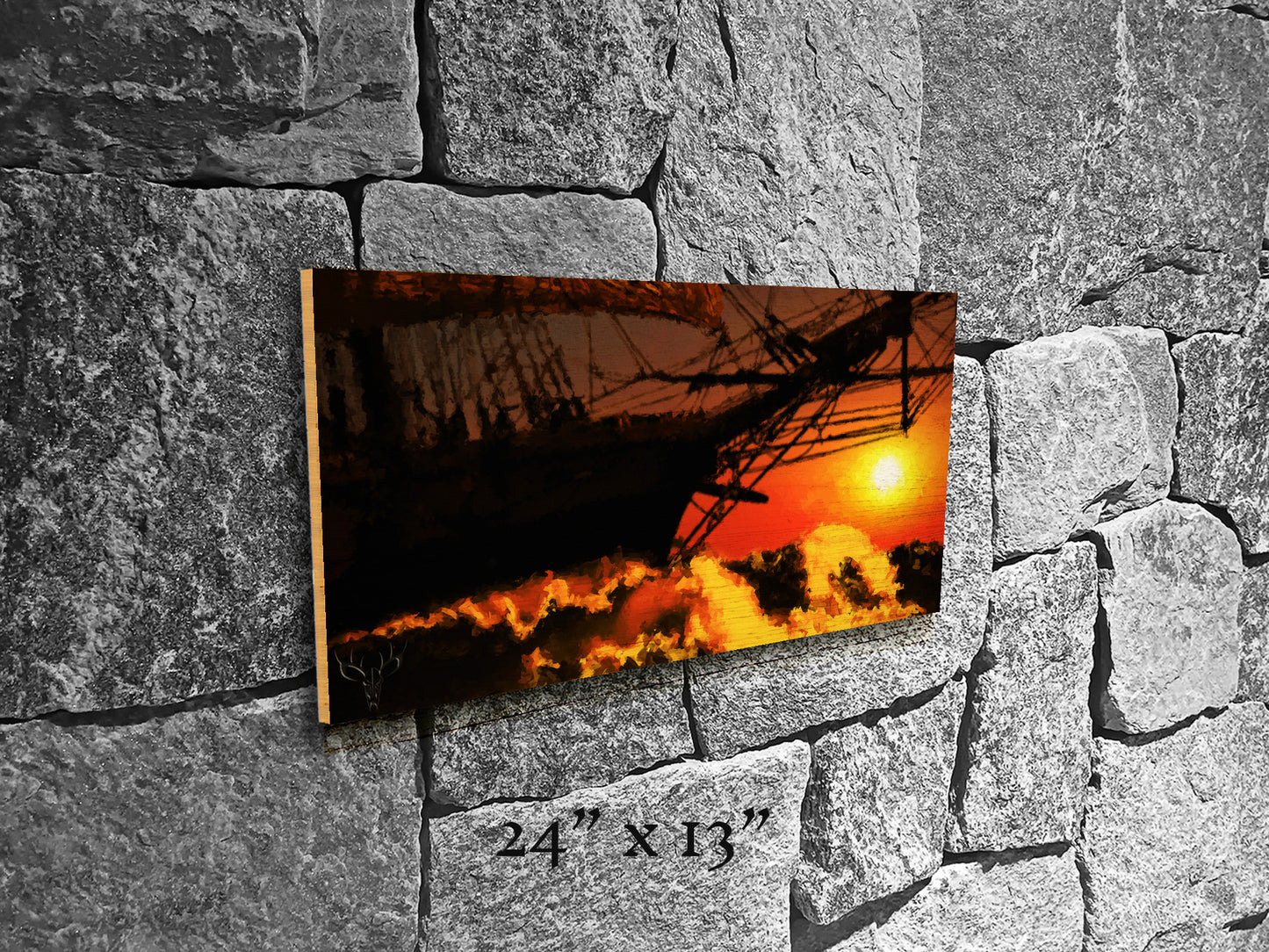 Masts O'er the Horizon - Wood Print