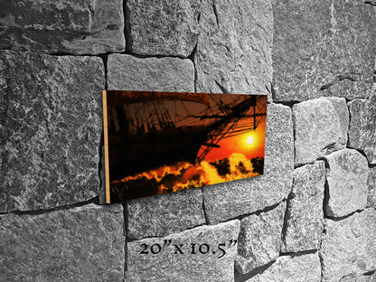 Masts O'er the Horizon - Wood Print