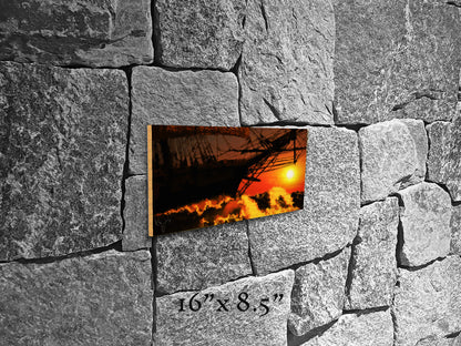 Masts O'er the Horizon - Wood Print