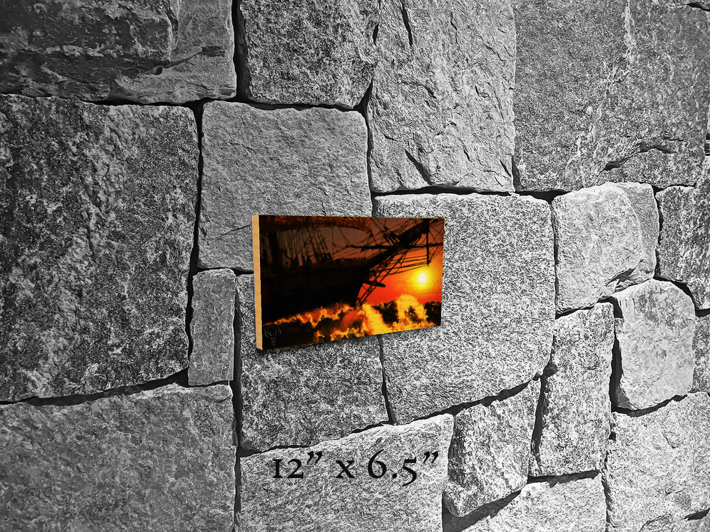 Masts O'er the Horizon - Wood Print