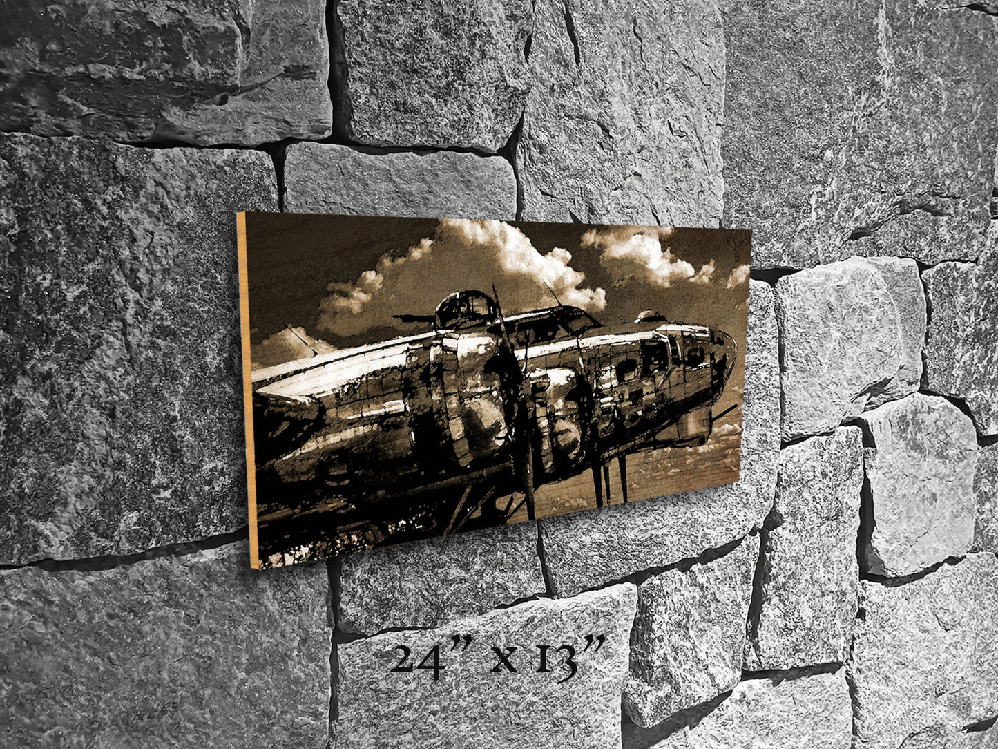 Flying Fortress - Wood Print