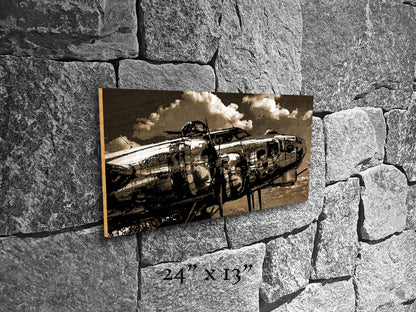 Flying Fortress - Wood Print