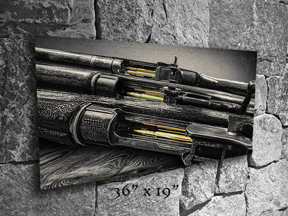 Brass Blood and Walnut Souls - Metal Print