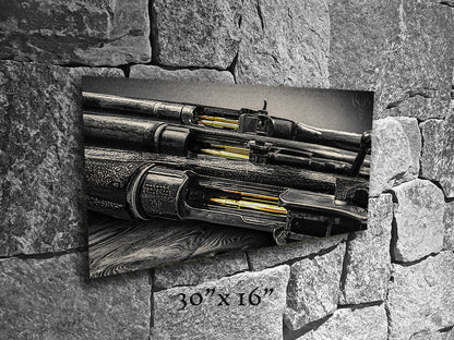 Brass Blood and Walnut Souls - Metal Print