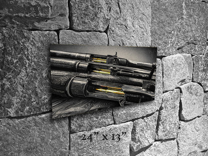 Brass Blood and Walnut Souls - Metal Print