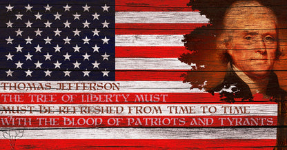 Wise Words of Thomas Jefferson - Metal Print